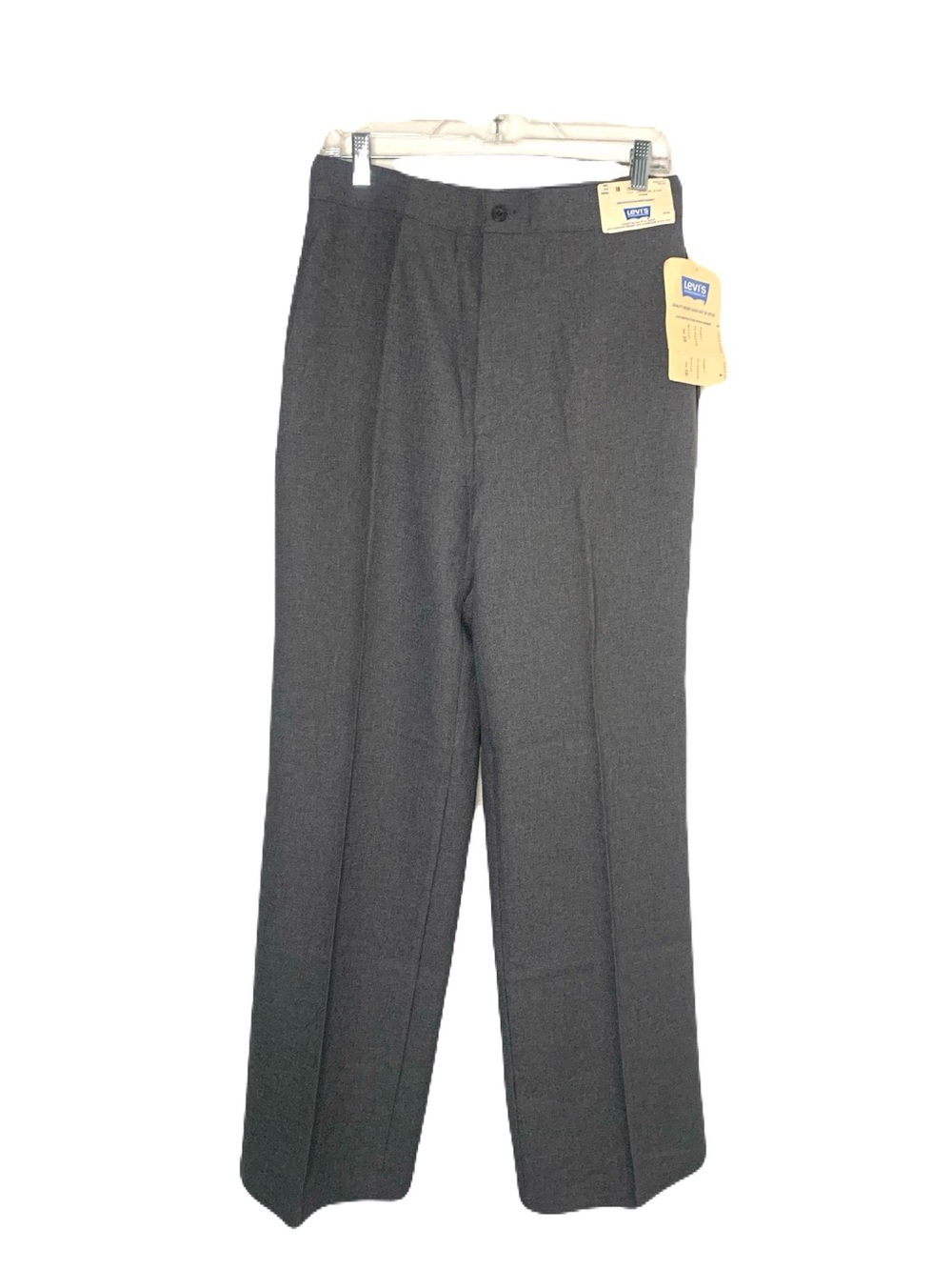 NWT Vintage Levi's Women's 18 Charcoal Gray Straight-Leg Trousers 1970s 1980s